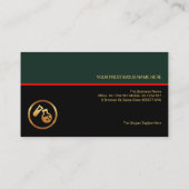 Stylischer Retro Layers Red Line Chemical Engineer Visitenkarte (Rückseite)