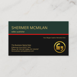 Stylischer Retro Layers Red Line Editor Publisher Visitenkarte