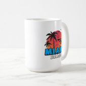 Stylischer Retro-Miami-Beach-Reise Kaffeetasse (VorderseiteRechts)