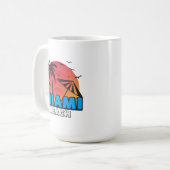 Stylischer Retro-Miami-Beach-Reise Kaffeetasse (Vorderseite Links)