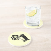 Stylischer Rooster Sandstone Untersetzer (Seite)