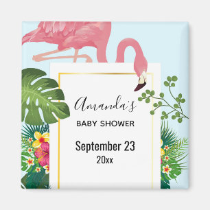 Stylischer rosa Flamingo-Party - Termin vormerken Magnet