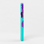 Stylischer Schmetterling-Aqua-lila individuelle Na Case-Mate iPhone Hülle (Hinten/Rechts)