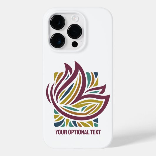 Stylischer Schmetterling Fakultativer Text Case-Mate iPhone Hülle (Rückseite)