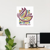Stylischer Schmetterling Fakultativer Text Poster (Heimbüro)