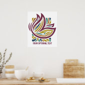 Stylischer Schmetterling Fakultativer Text Poster (Küche)
