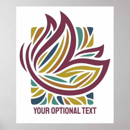 Stylischer Schmetterling Fakultativer Text Poster (Vorne)