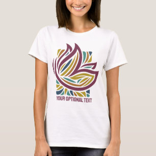 Stylischer Schmetterling Fakultativer Text T-Shirt