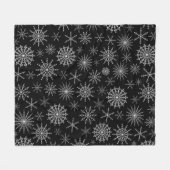 Stylischer Schneesturm Fleecedecke (Vorderseite (Horizontal))