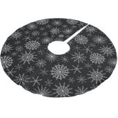 Stylischer Schneesturm Polyester Weihnachtsbaumdecke (Schrägansicht)