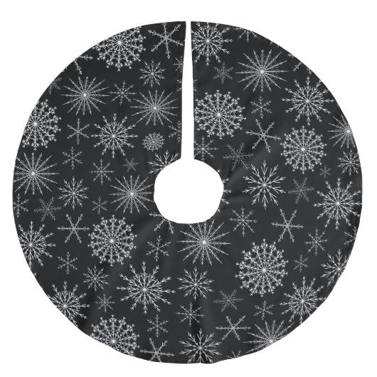 Stylischer Schneesturm Polyester Weihnachtsbaumdecke (Vorderseite)