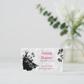 Stylischer Schneidersalon für Schneiderinnen und S Visitenkarte (Stehend Vorderseite)