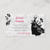 Stylischer Schneidersalon für Schneiderinnen und S Visitenkarte (Rückseite)