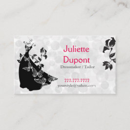 Stylischer Schneidersalon für Schneiderinnen und S Visitenkarte