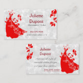 Stylischer Schneidersalon Tailor Dressmaker mit ro Visitenkarte (Vorne/Hinten)