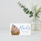 Stylischer Schönheitsprofi-Nageltechniker Chic Visitenkarte (Stehend Vorderseite)