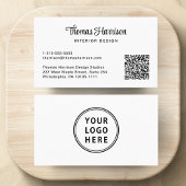 Stylischer Script-Logo QR-Code Beruflich Visitenkarte