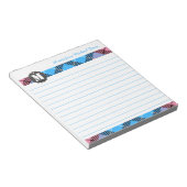 Stylischer Skriptname Custom Monogram Tartan Lined Notizblock (angewinkelt)