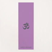 Stylischer Skriptname Om Symbol Lavender Lila Yogamatte (Vorderseite)