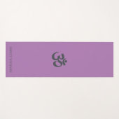 Stylischer Skriptname Om Symbol Lavender Lila Yogamatte (Vorderseite (Horizontal))
