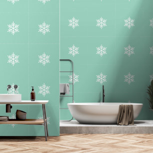 Stylischer Spaß nordische Schneeflocken auf hellpa Tapete