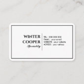 Stylischer Spritzer-Rahmen Visitenkarte (Rückseite)