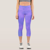 Stylischer Storm Cloud-Effekt Blau Capri Leggings (Vorderseite)