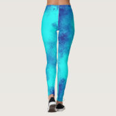 Stylischer Storm Cloud-Effekt Blau Leggings (Rückseite)