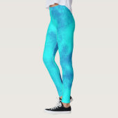 Stylischer Storm Cloud-Effekt Blau Leggings (Links)