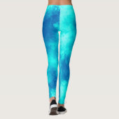 Stylischer Storm Cloud-Effekt Blau Leggings (Rückseite)