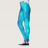 Stylischer Storm Cloud-Effekt Blau Leggings (Links)