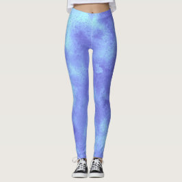 Stylischer Storm Cloud-Effekt Blau Leggings
