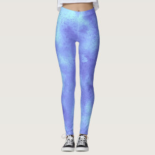 Stylischer Storm Cloud-Effekt Blau Leggings