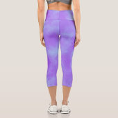 Stylischer Storm Cloud-Effekt Blau Lila Capri Leggings (Rückseite)