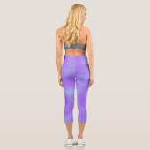 Stylischer Storm Cloud-Effekt Blau Lila Capri Leggings (Rückseite)