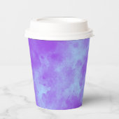 Stylischer Storm Cloud-Effekt Blau lila Pappbecher (Vorderseite)