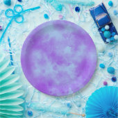 Stylischer Storm Cloud-Effekt Blau lila Pappteller (Party)