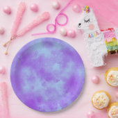 Stylischer Storm Cloud-Effekt Blau lila Pappteller (Party)