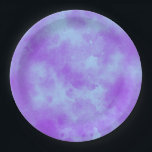 Stylischer Storm Cloud-Effekt Blau lila Pappteller<br><div class="desc">Ein einfaches Muster,  das durch Schichten gesprenkelter Punkte geschaffen wird,  die sich überschneiden und eine Reihe von Patches bilden,  die Sturmwolken ähneln. Verwenden Sie dieses Design,  um ein Logo,  einen Namen,  einen Slogan oder sogar ein Bild Ihrer Wahl hinzuzufügen. Perfekt für Geburtstage,  Office-Party,  Grillen’S und mehr!</div>