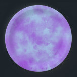 Stylischer Storm Cloud-Effekt Blau lila Pappteller<br><div class="desc">Ein einfaches Muster, das durch Schichten gesprenkelter Punkte geschaffen wird, die sich überschneiden und eine Reihe von Patches bilden, die Sturmwolken ähneln. Verwenden Sie dieses Design, um ein Logo, einen Namen, einen Slogan oder sogar ein Bild Ihrer Wahl hinzuzufügen. Perfekt für Geburtstage, Office-Party, Grillen’S und mehr!</div>