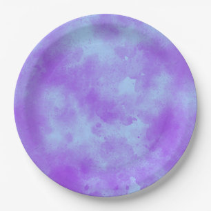 Stylischer Storm Cloud-Effekt Blau lila Pappteller