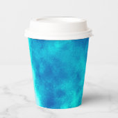 Stylischer Storm Cloud-Effekt Blau Pappbecher (Vorderseite)