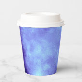 Stylischer Storm Cloud-Effekt Blau Pappbecher (Vorderseite)