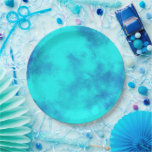 Stylischer Storm Cloud-Effekt Blau Pappteller<br><div class="desc">Ein einfaches Muster,  das durch Schichten gesprenkelter Punkte geschaffen wird,  die sich überschneiden und eine Reihe von Patches bilden,  die Sturmwolken ähneln. Verwenden Sie dieses Design,  um ein Logo,  einen Namen,  einen Slogan oder sogar ein Bild Ihrer Wahl hinzuzufügen. Perfekt für Geburtstage,  Office-Party,  Grillen’S und mehr!</div>