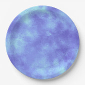 Stylischer Storm Cloud-Effekt Blau Pappteller (Vorderseite)