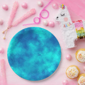 Stylischer Storm Cloud-Effekt Blau Pappteller (Party)