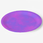 Stylischer Storm Cloud-Effekt Blau Rosa Pappteller (Schrägansicht)