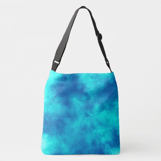 Stylischer Storm Cloud-Effekt Blau Tragetaschen Mit Langen Trägern (Rückseite)
