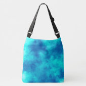 Stylischer Storm Cloud-Effekt Blau Tragetaschen Mit Langen Trägern (Vorderseite)