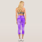 Stylischer Storm Cloud-Effekt Blueberry Capri Leggings (Rückseite)